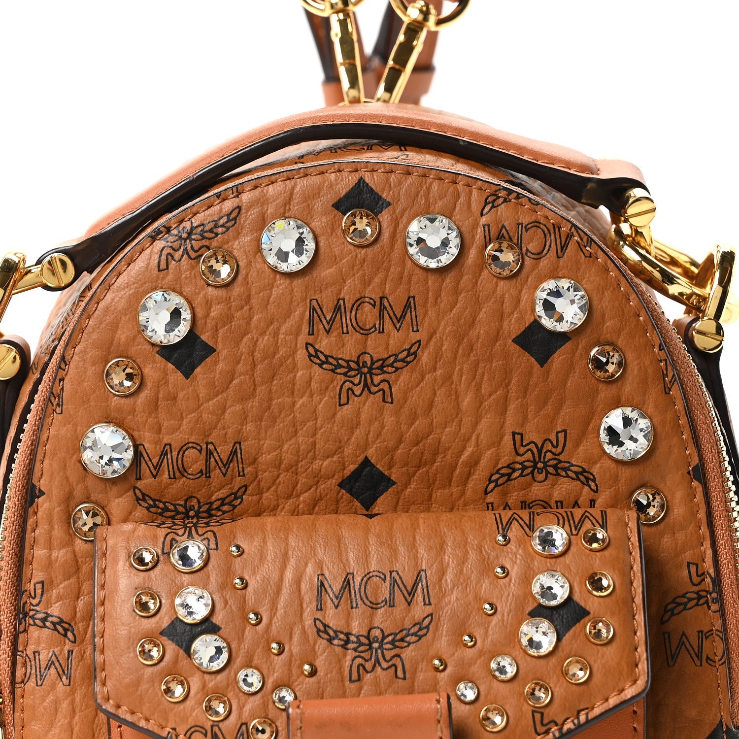 Vistetos Crystal X-Mini Patricia Backpack Cognac