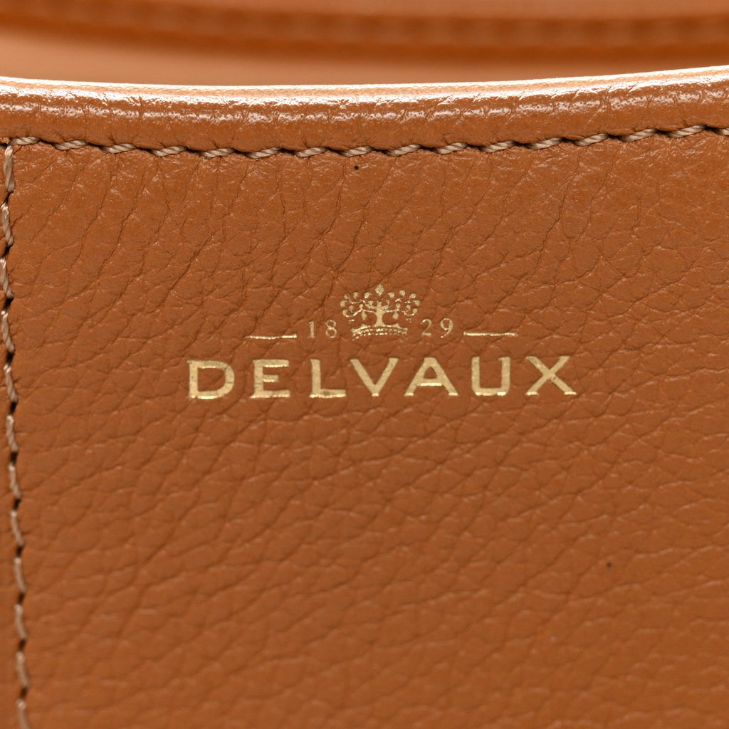 Grained Calfskin Mini Brillant Satchel Natural