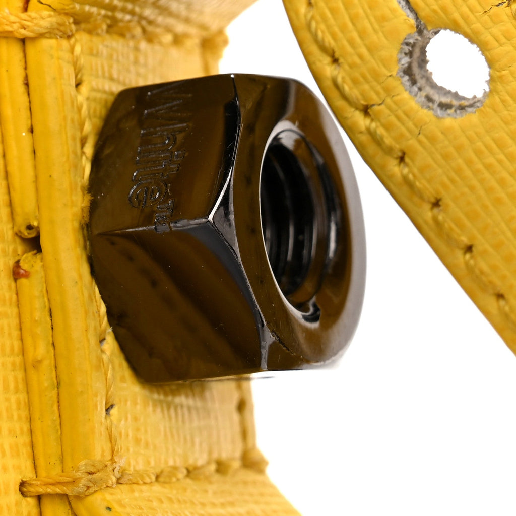 Calfskin Mini Binder Clip Bag Yellow