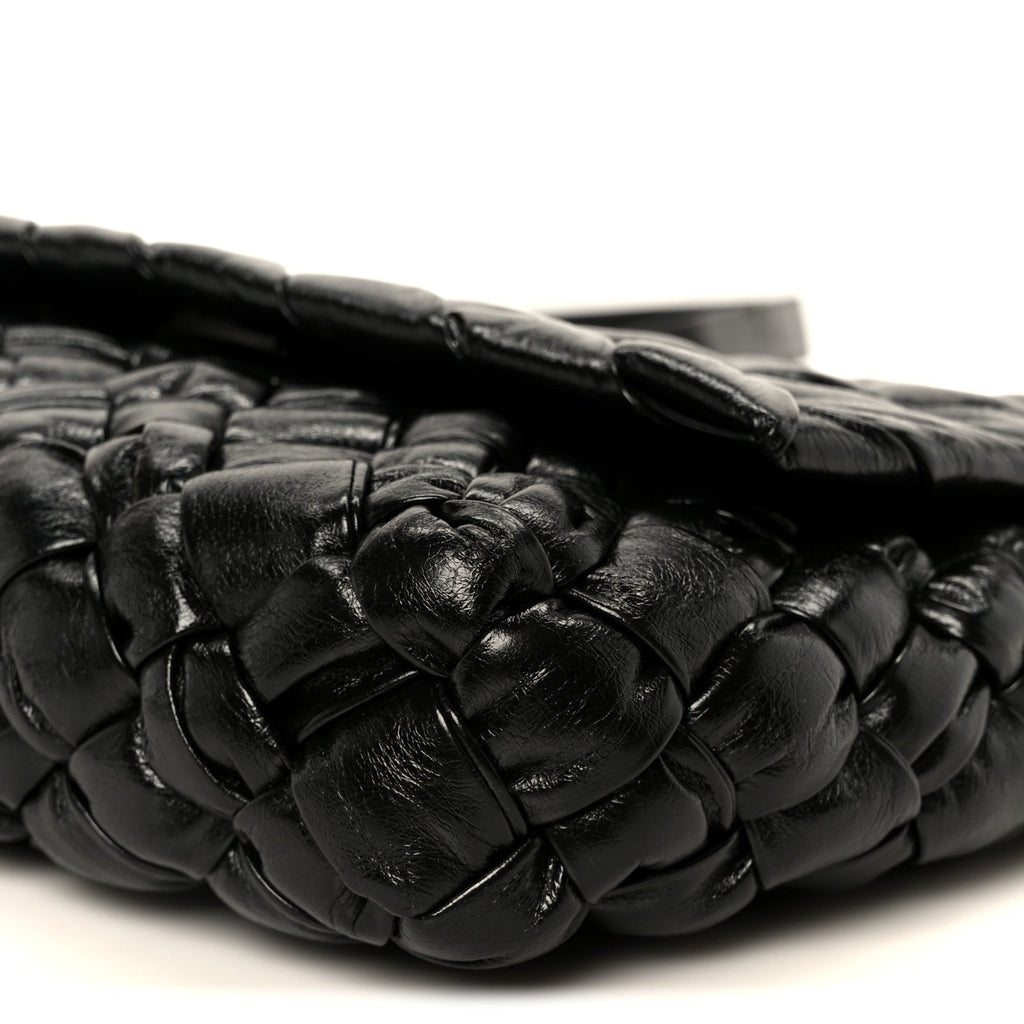 Calfskin Intreccio Kalimero Messenger Black
