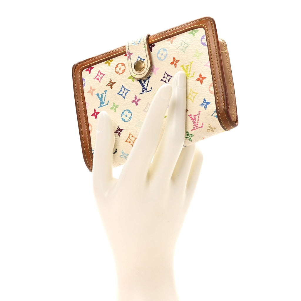 Monogram Multicolor French Purse Wallet White