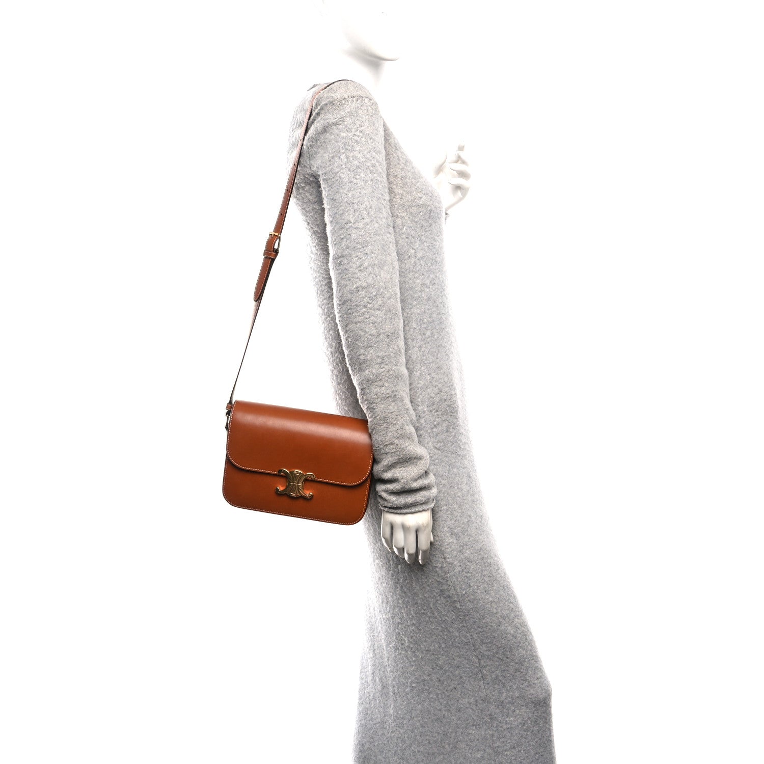 Natural Calfskin Medium Triomphe Tan