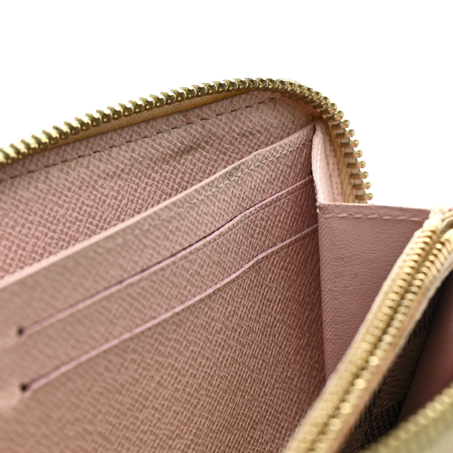 Damier Azur Clemence Wallet Rose Ballerine