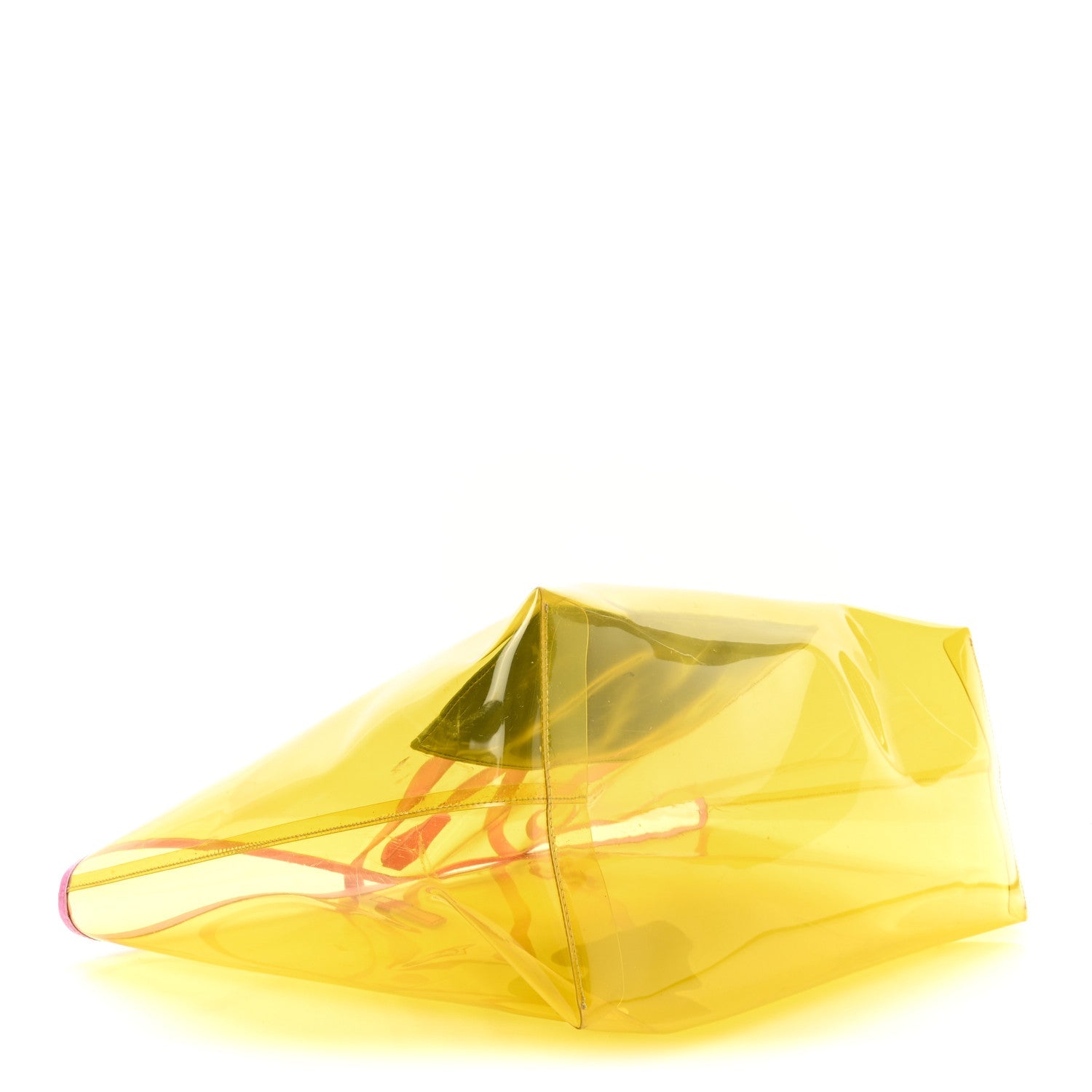 Vinyl Calfskin 90s Logo Tote Yellow