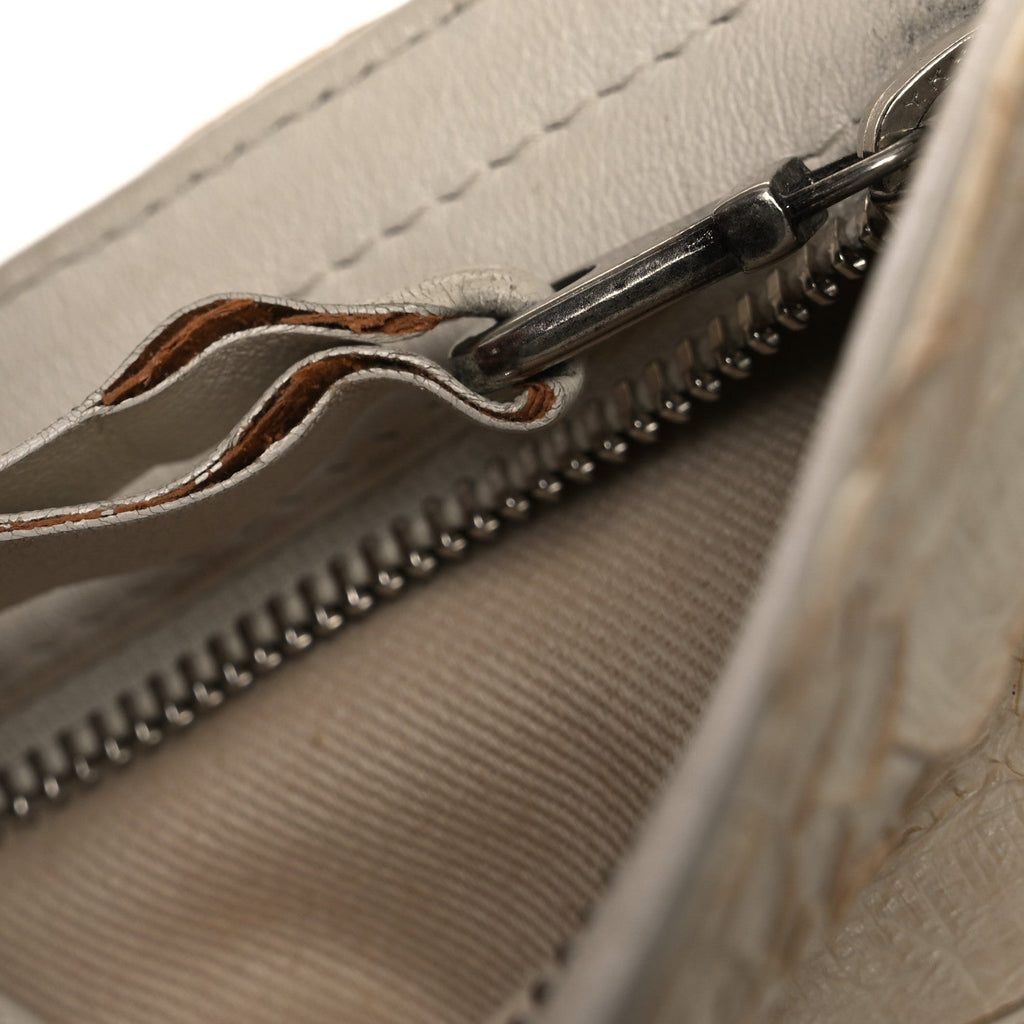 Snakeskin Silverado Mini Bag Ivory