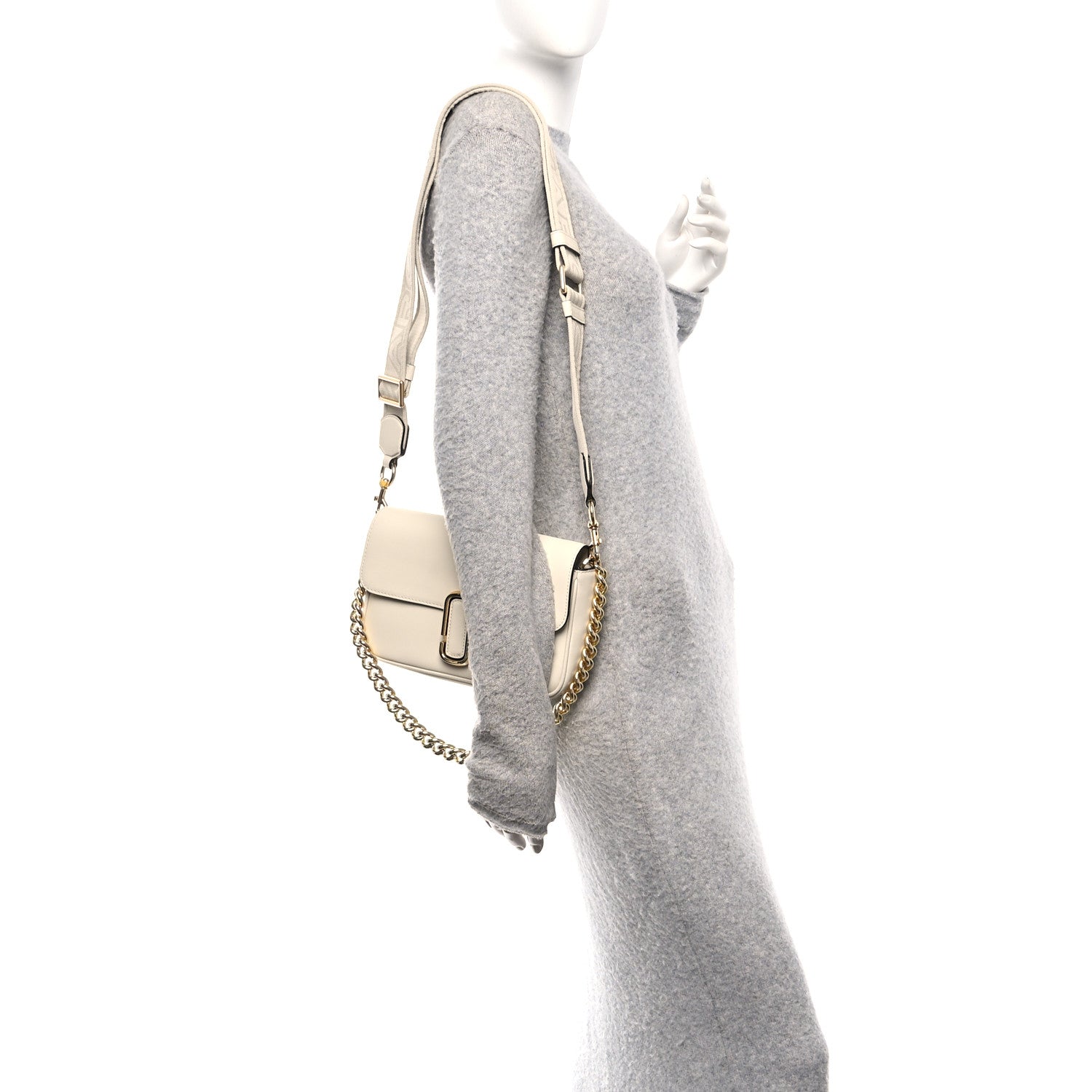 Calfskin The J Marc Shoulder Bag Cloud White