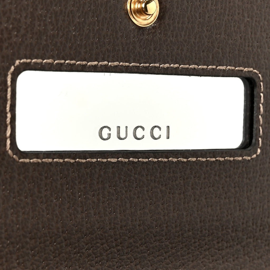 GG Supreme Monogram Web Ophidia Wallet On Chain Brown