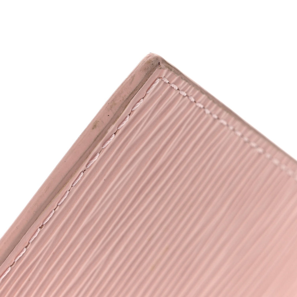 Epi Felicie Chain Wallet Zippered Insert Rose Ballerine