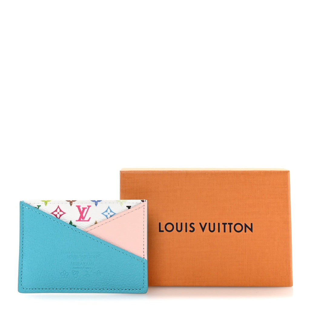 LV X TM Monogram Multicolor Criss-Cross  Holder Kabira Blue Rose
