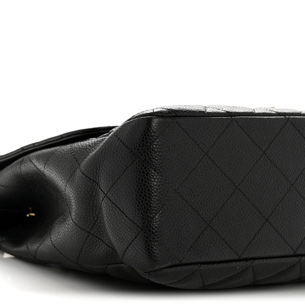 Caviar Quilted Jumbo Single Flap Black