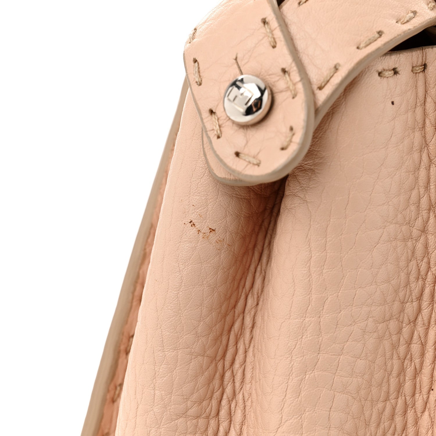 Cuoio Romano Selleria Bi-Color Medium Peekaboo Iconic Satchel Rosa Plaster Pesca