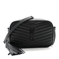 Grain De Poudre Matelasse Monochrome Monogram Mini Lou Camera Bag Black