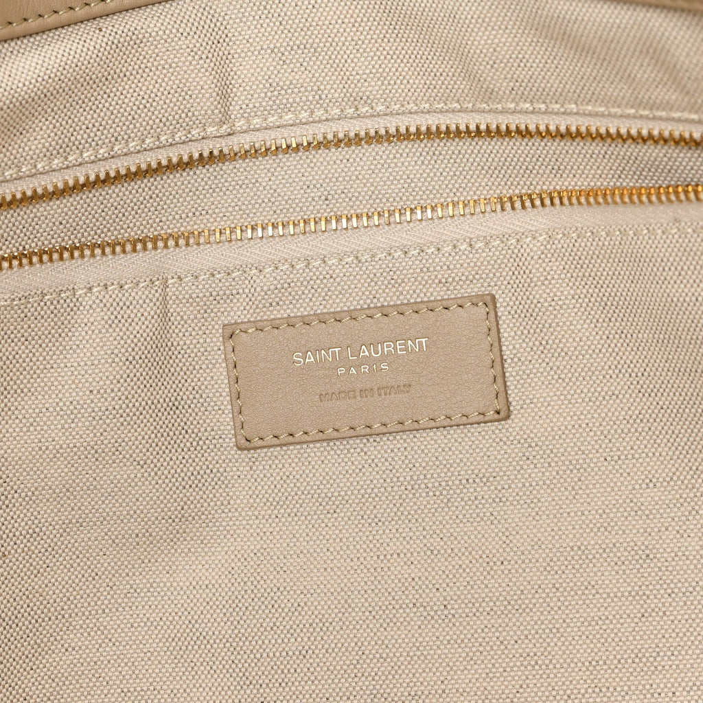 Nubuck Suede Quilted Maxi Icare Shopping Tote Safari Beige