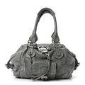 Calfskin Paddington Front Pocket Tote Gris Vert
