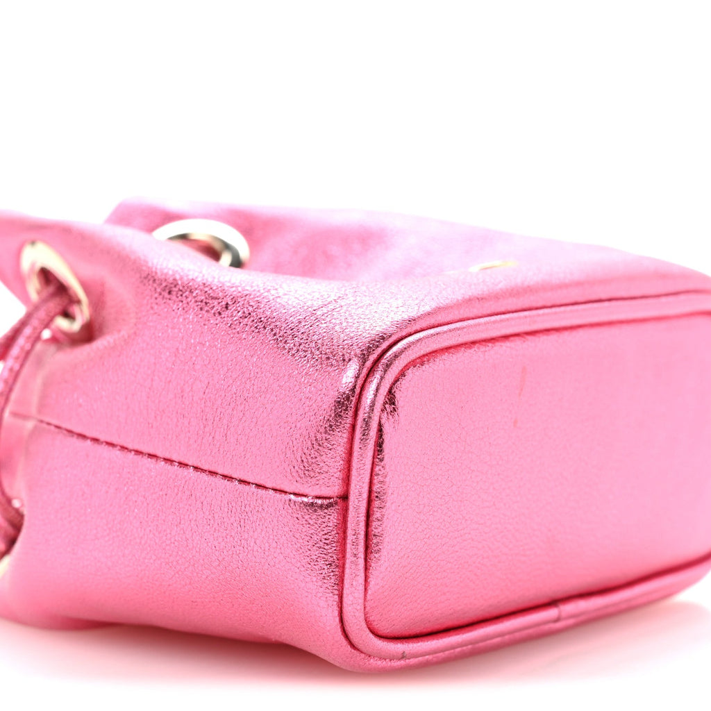 Metallic Nappa Mini Marcheline Shoulder Bag Peony