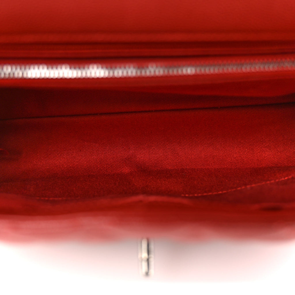 Caviar Quilted Medium Coco Handle Flap Red