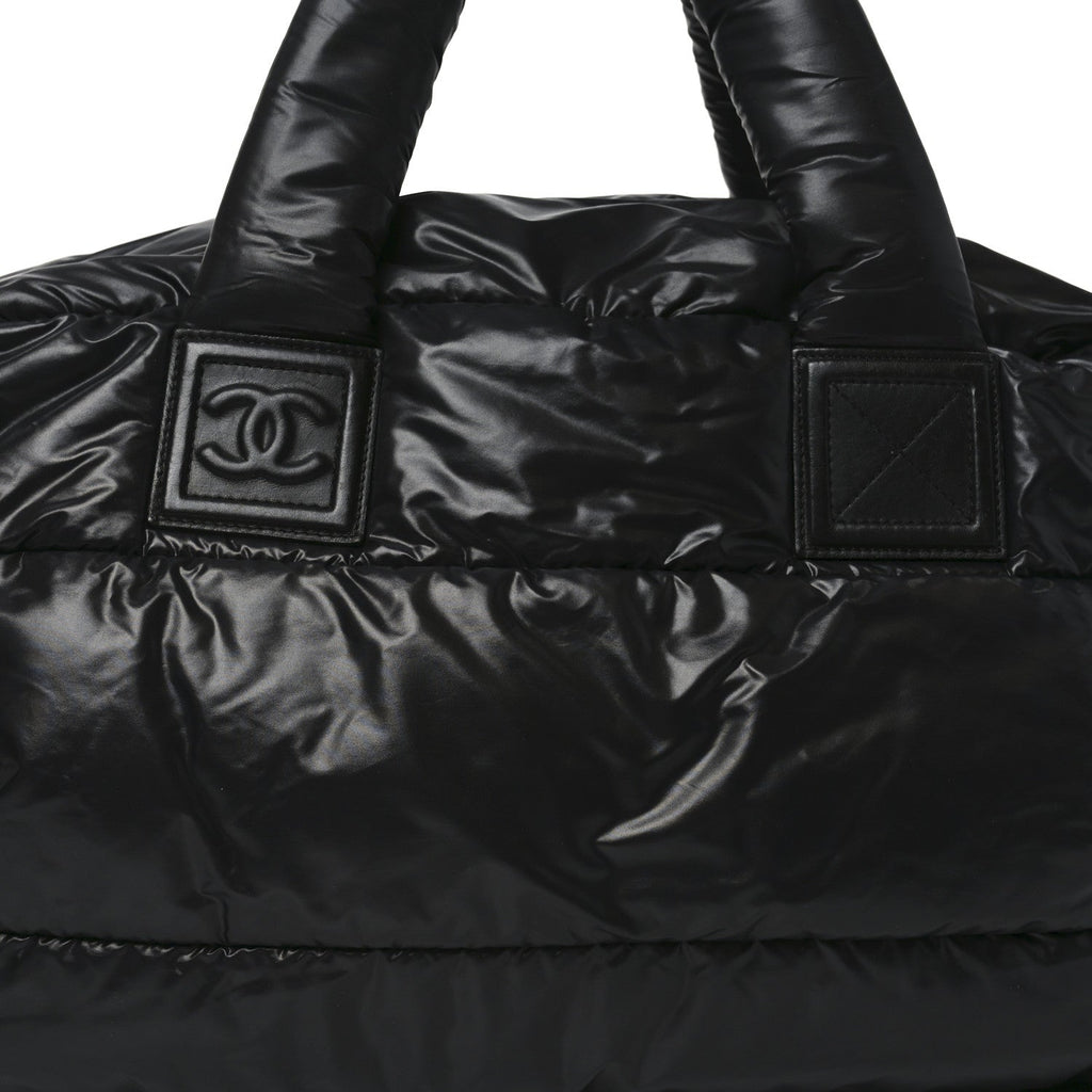 Nylon Coco Cocoon Large Reversible Tote Black