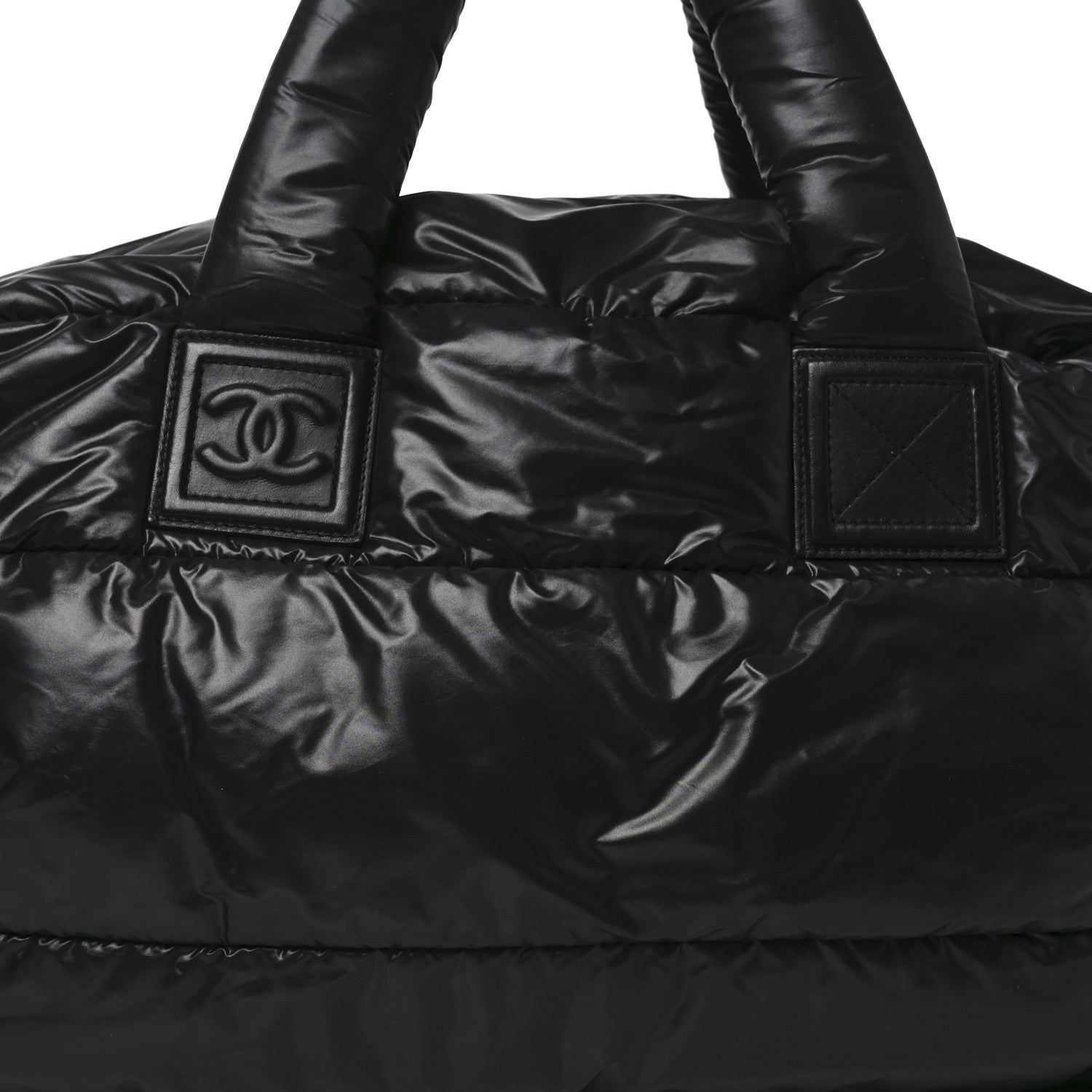 Nylon Coco Cocoon Large Reversible Tote Black
