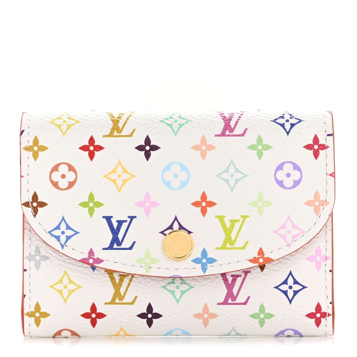 LV X TM Monogram Multicolor Rosalie Coin Purse White Kawaii Pink
