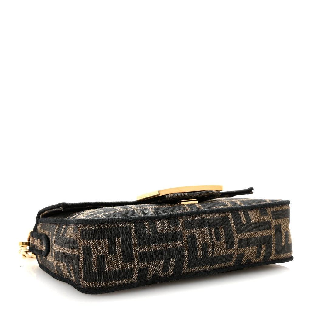 Fabric Jacquard FF 1974 Mini Baguette Tobacco Moro Black