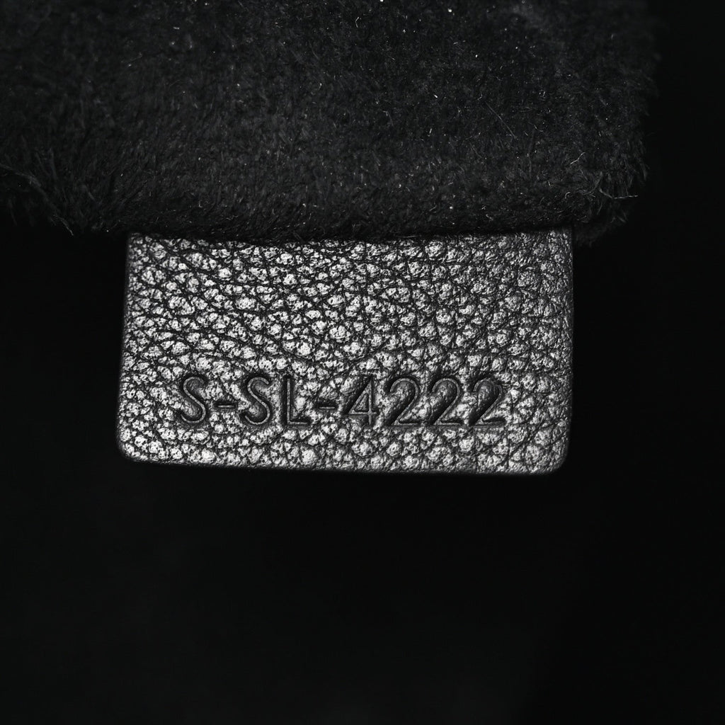 Supple Calfskin Large Romy Shoulder Bag Black