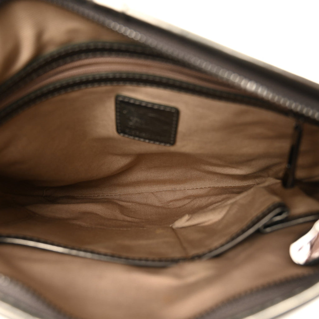 Patent Nova Check Dryden Crossbody Bag Pewter