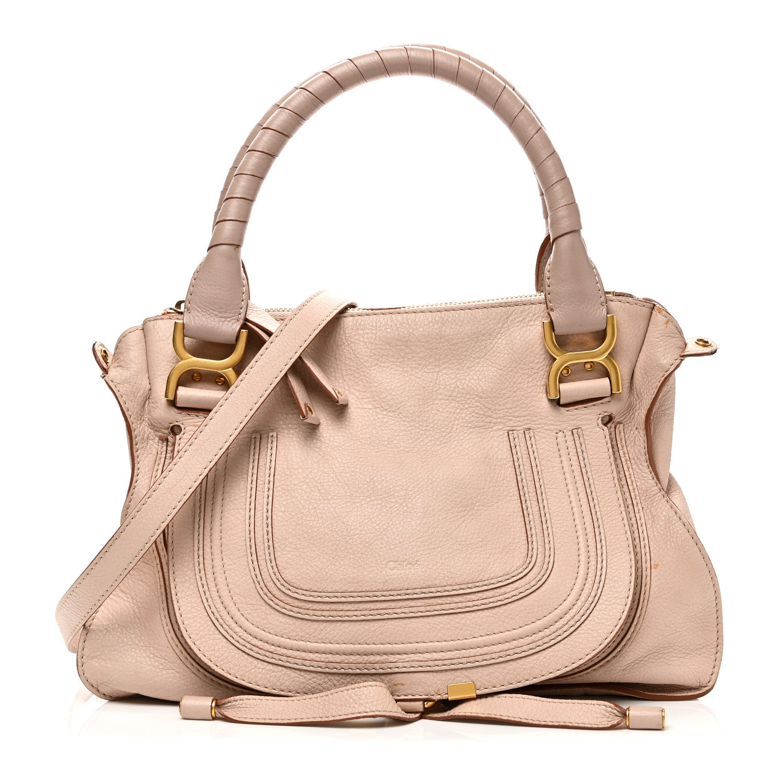 Calfskin Medium Marcie Satchel Blush Nude