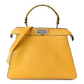 Vitello Granato Camoscio Selleria Macro Stitchings Medium Peekaboo I SEE U Satchel Mimosa