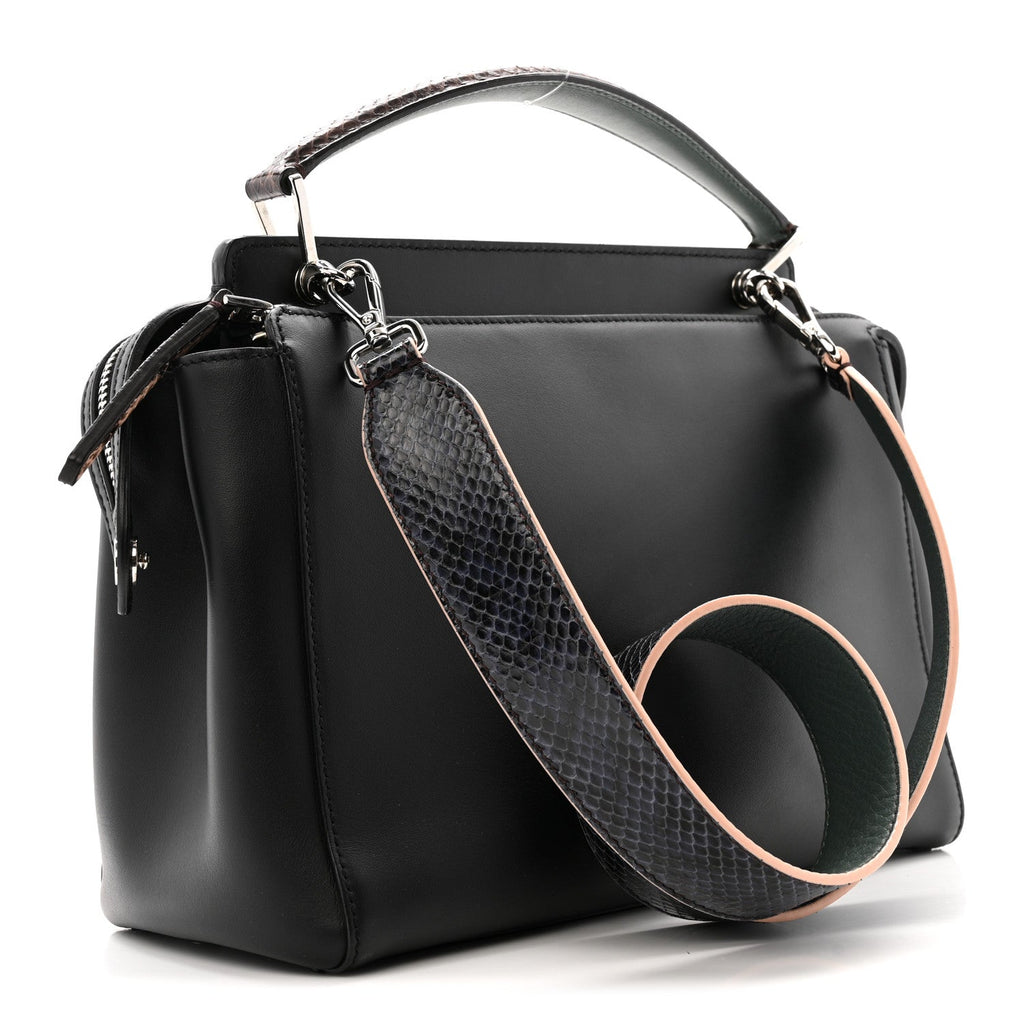 Vitello Baltico Dolce Elaphe DotCom Satchel Dark Grey
