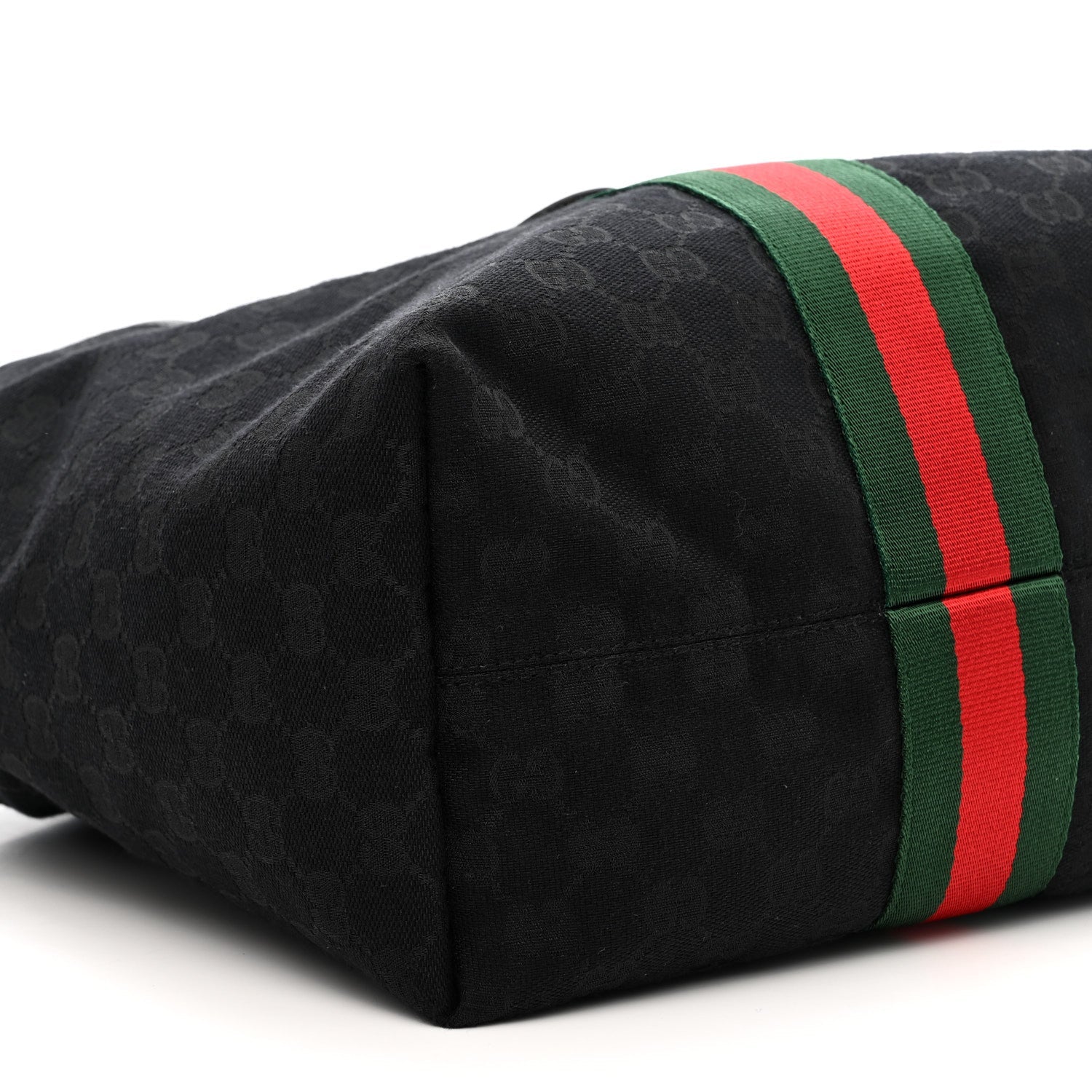 Denim GG Monogram Web Small Giglio Tote Black