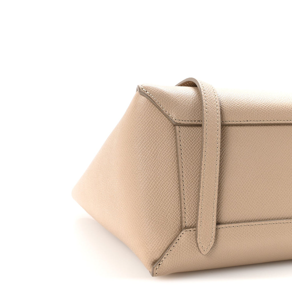 Grained Calfskin Micro Belt Bag Light Taupe