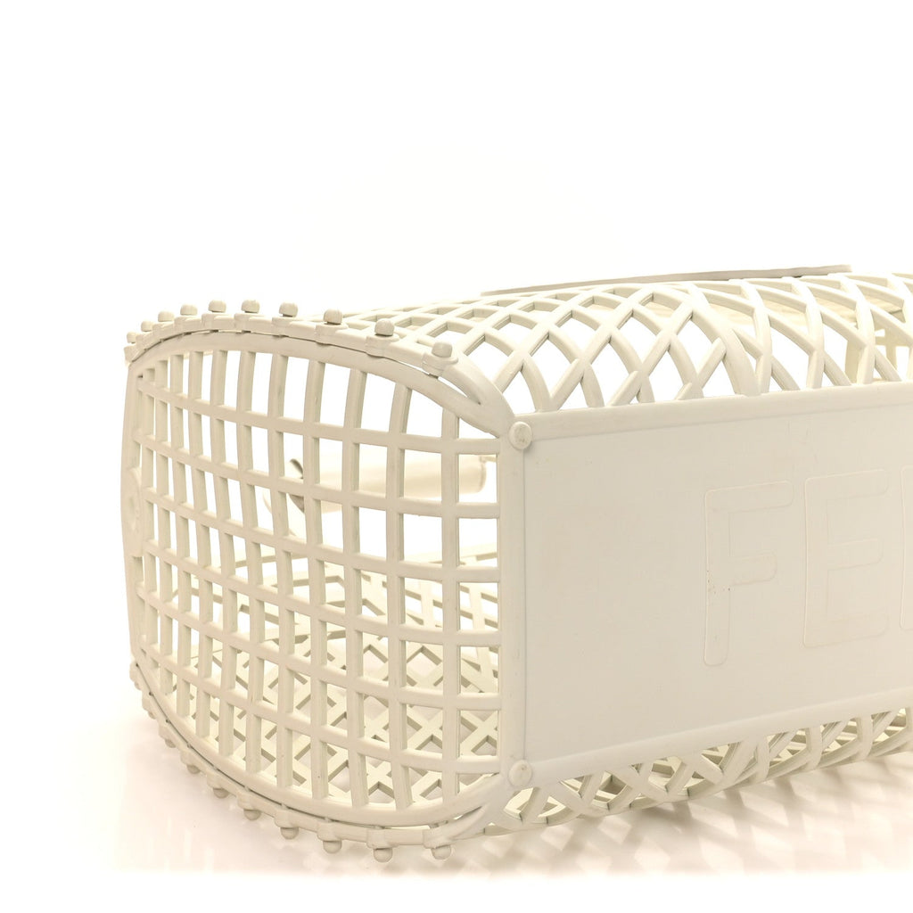 Recycled Plastic Vitello Liberty Matte Medium Fendi Basket White Ice
