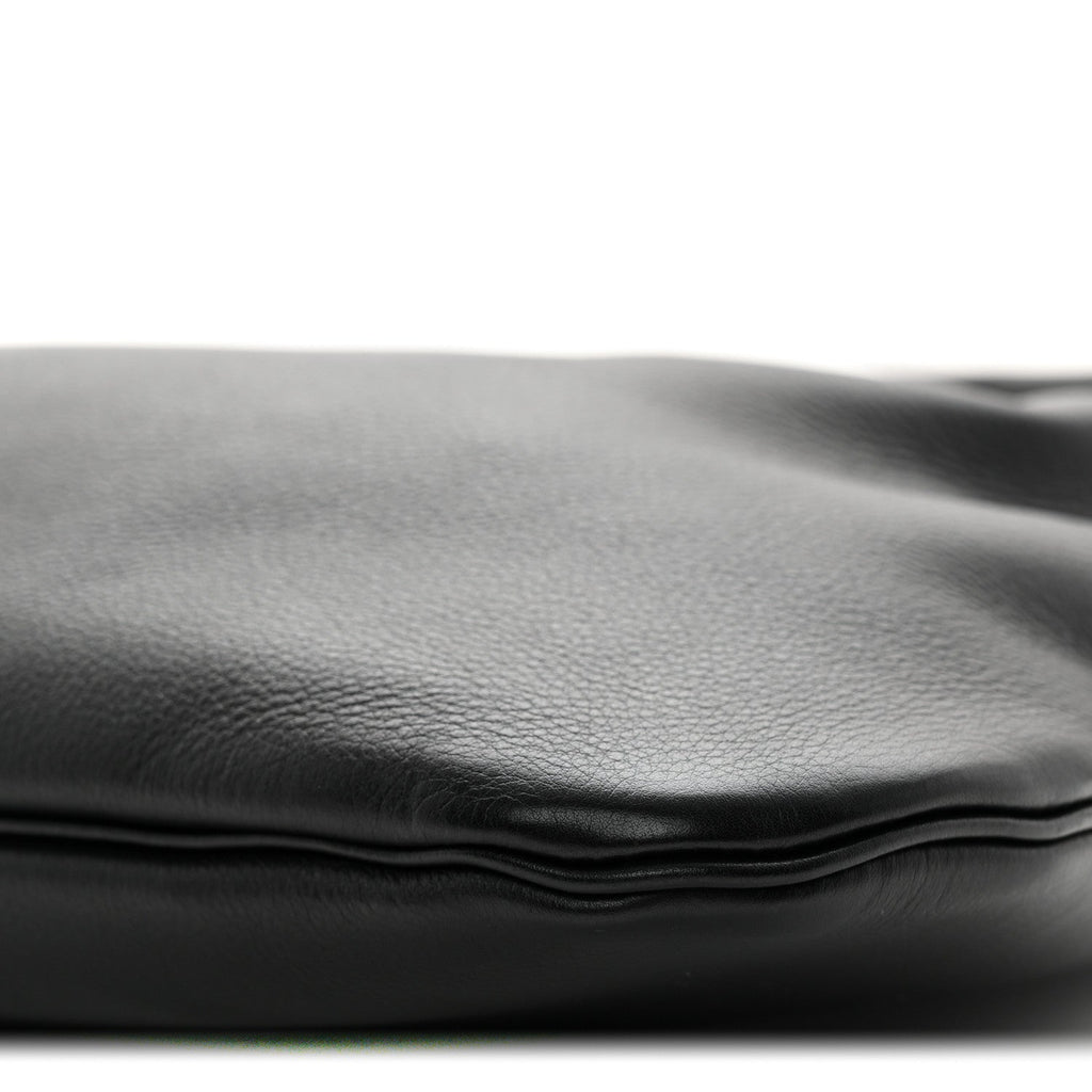Grained Calfskin Small Everyday Shoulder Bag Black