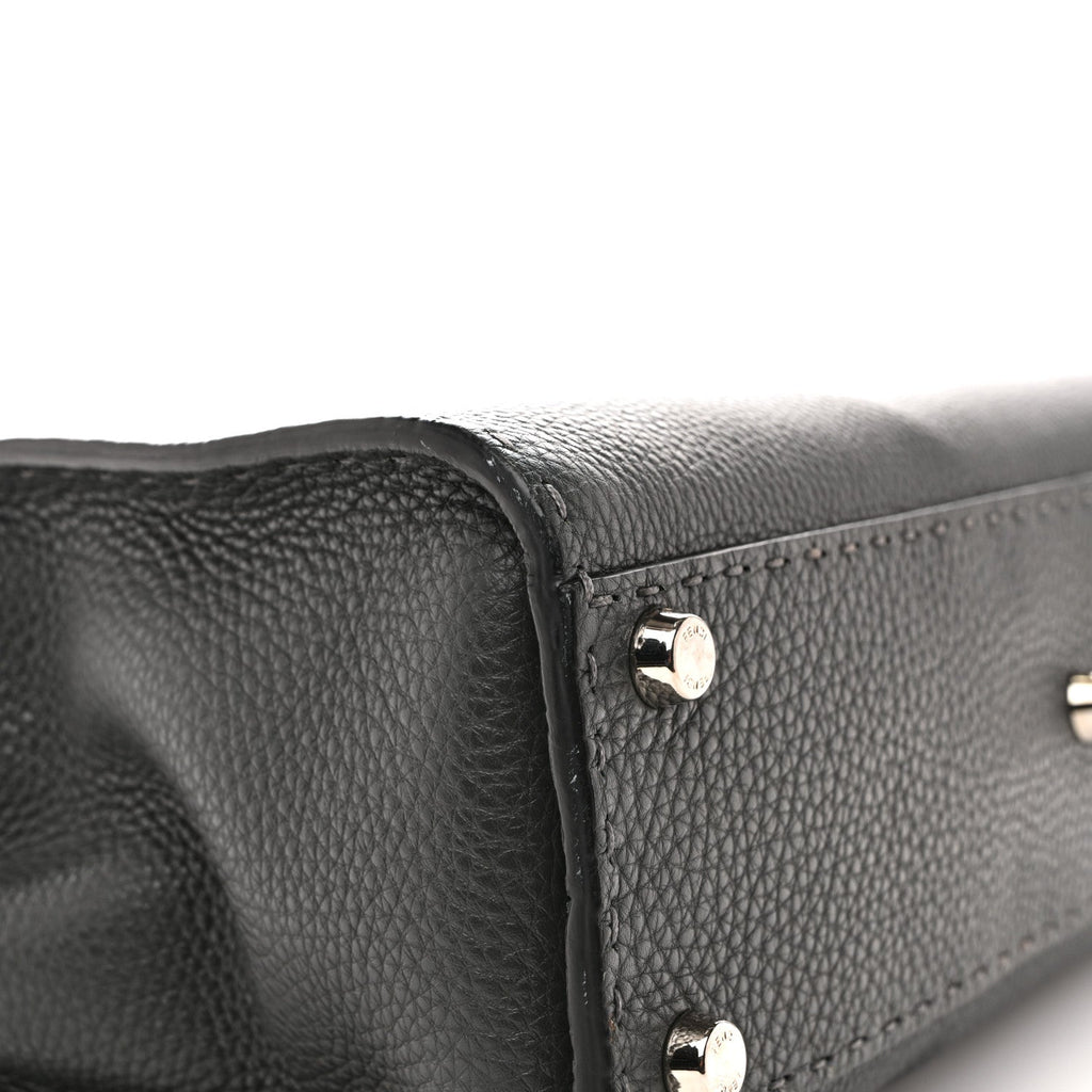 Cuoio Romano Selleria Bi-Color Medium Peekaboo Iconic Satchel Asfalto Latte