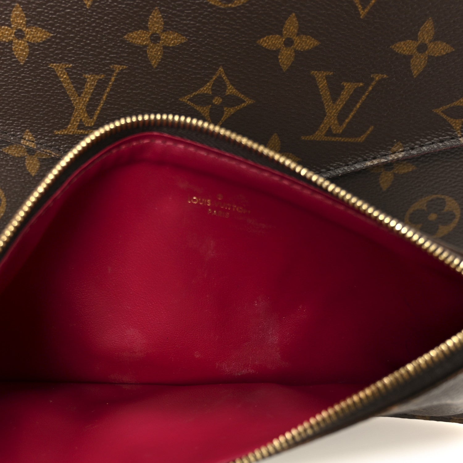 Monogram Pochette Felicie Chain Wallet Fuchsia