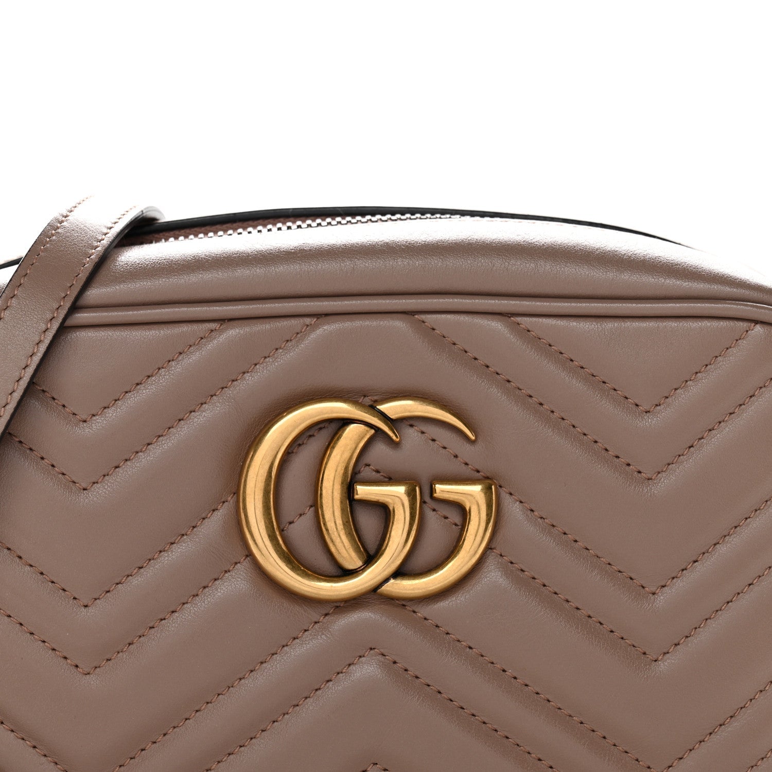 Calfskin Matelasse Small GG Marmont Chain Shoulder Bag Porcelain Rose