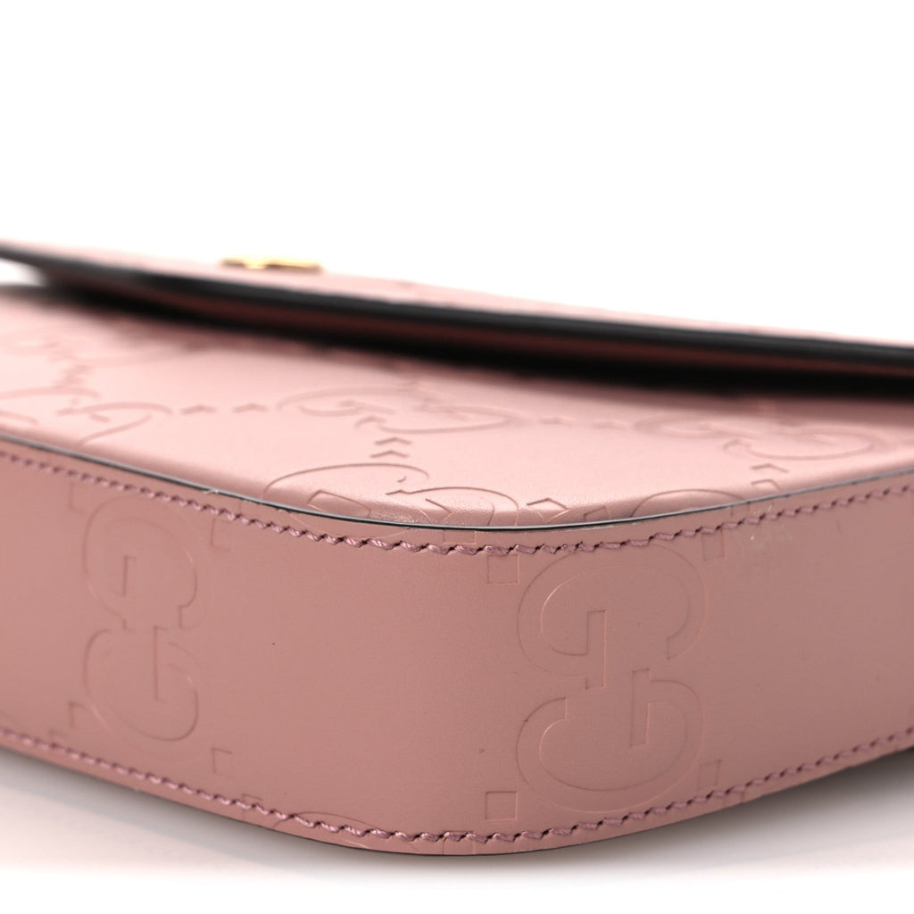 Calfskin GG Super Mini Shoulder Bag Pink