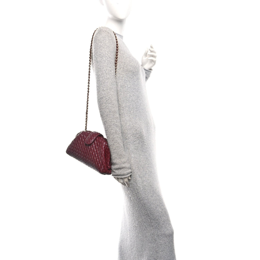Nappa Intrecciato Teen The Lauren 1980 Clutch With Chain Barolo