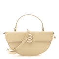 Patent Calfskin GG Half Moon Top Handle Bag Beige