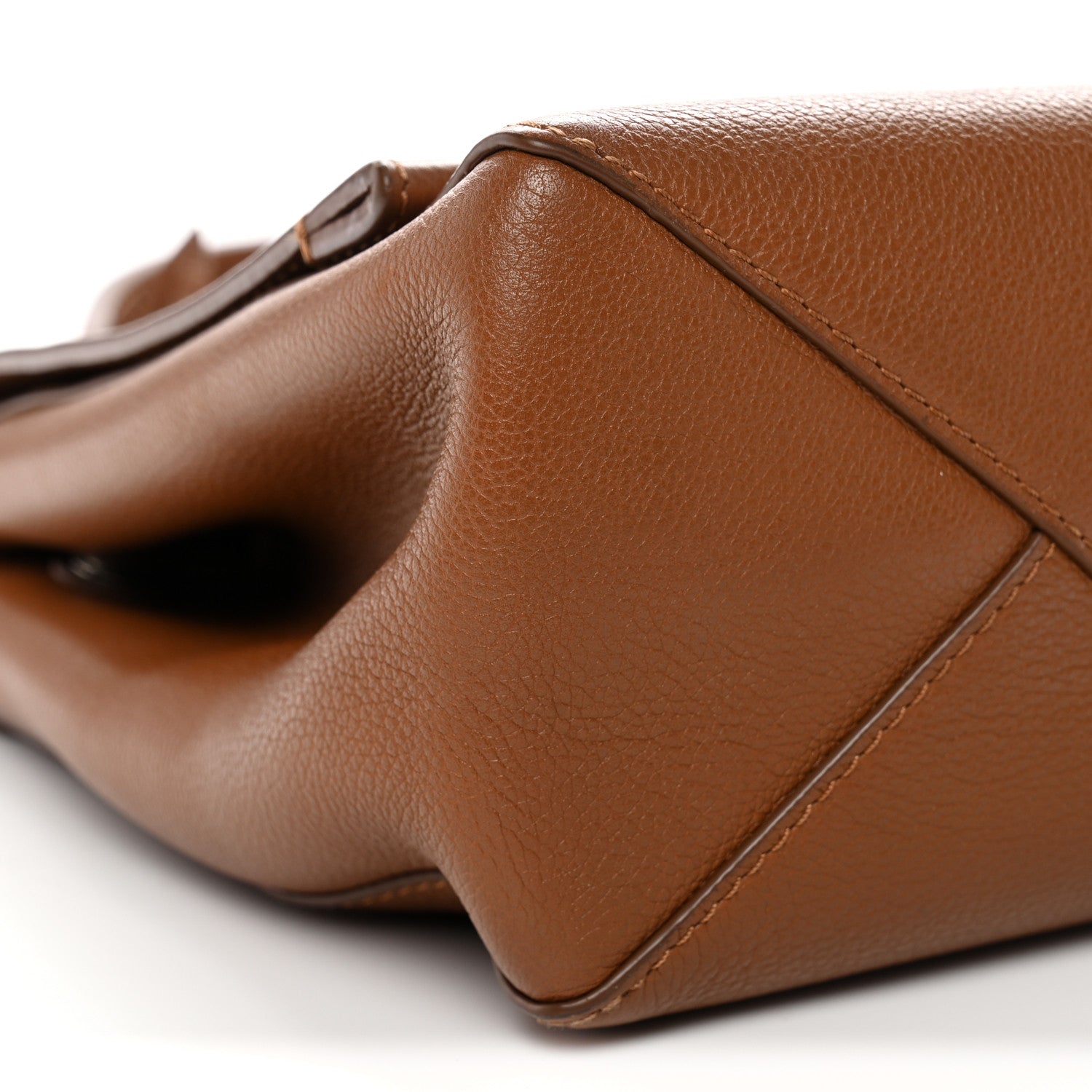 Soft Calfskin Lockme II Top Handle Cognac