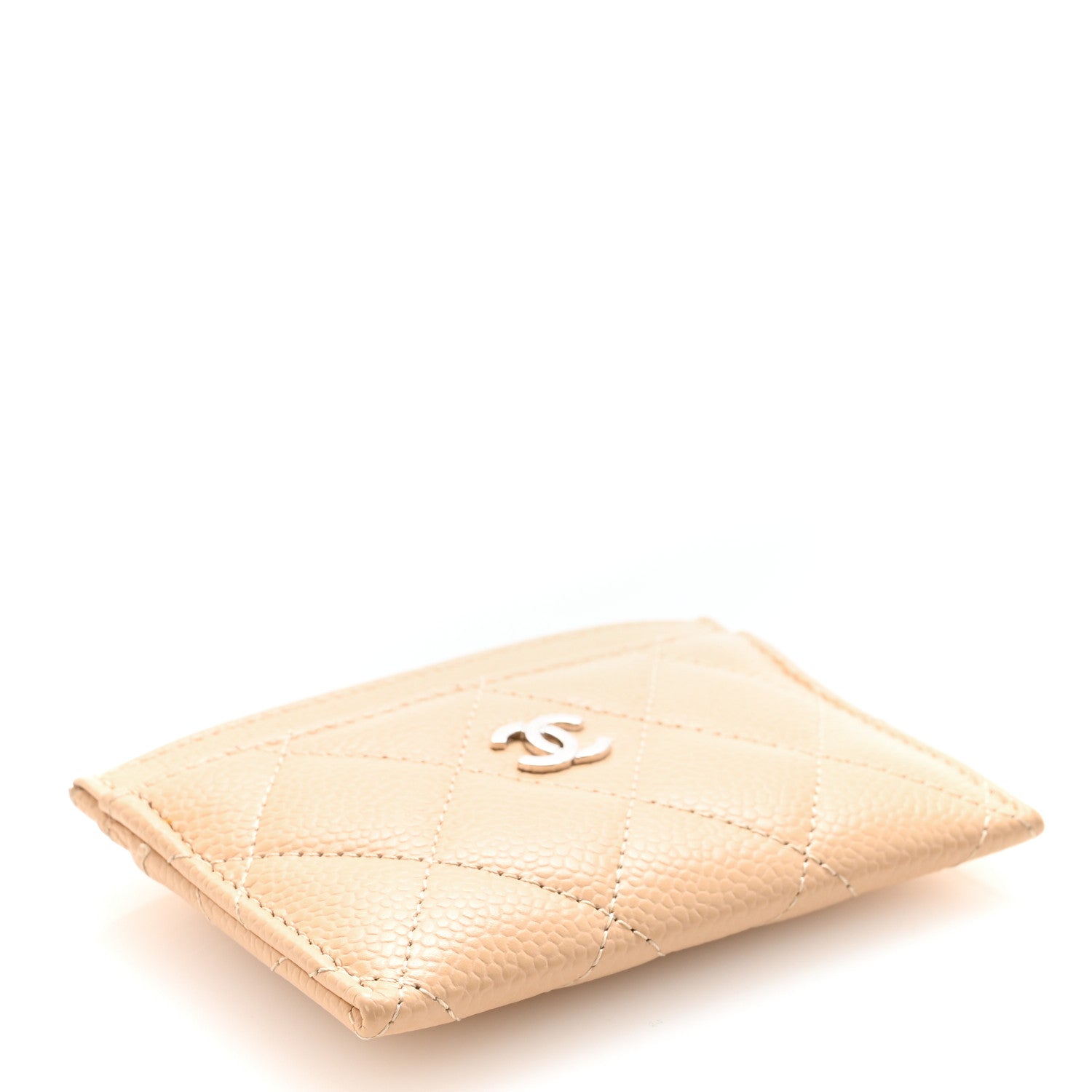 Caviar Quilted  Holder Beige