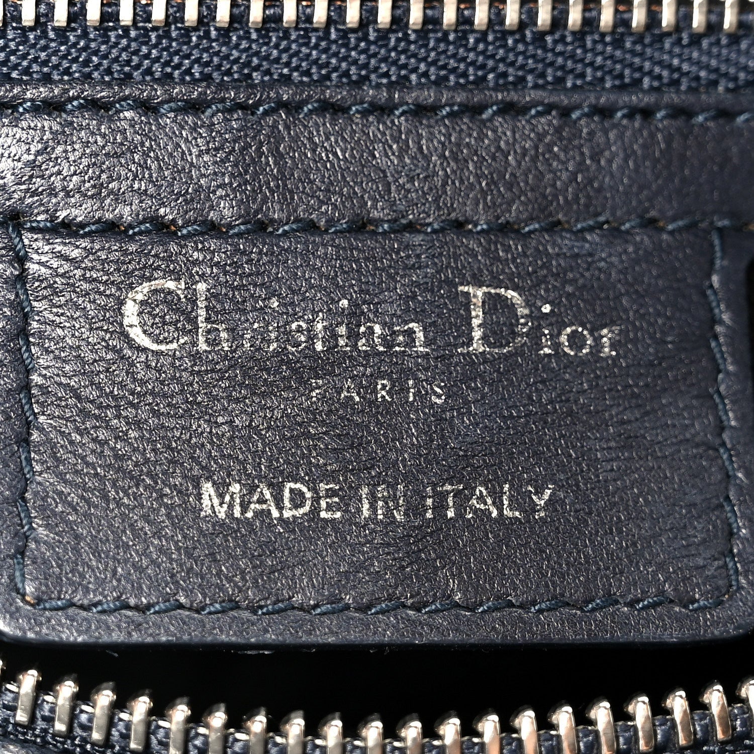 Lambskin Cannage Medium Lady Dior Navy Blue