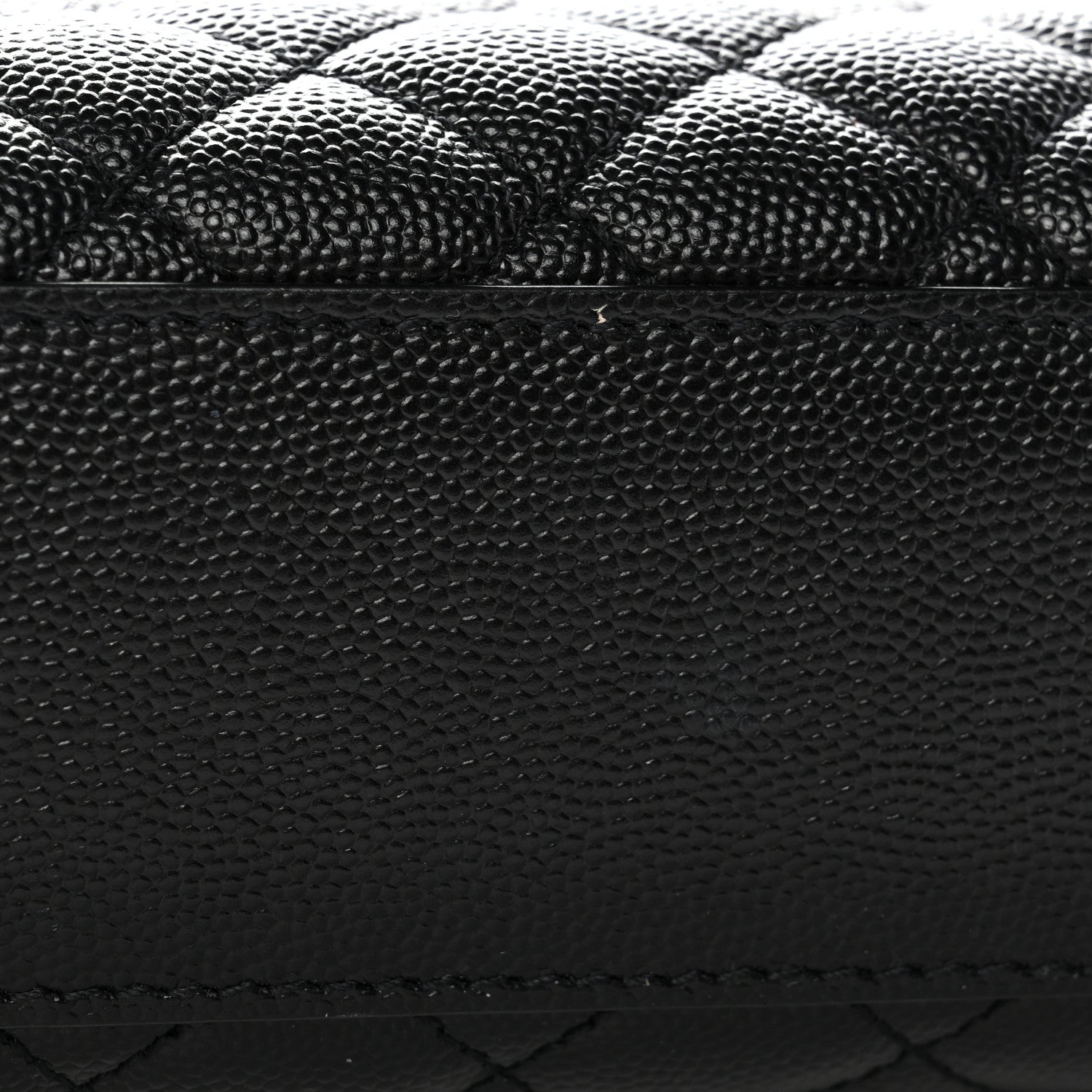 Grain De Poudre Textured Mixed Matelasse Large Triquilt Monogram Satchel Black