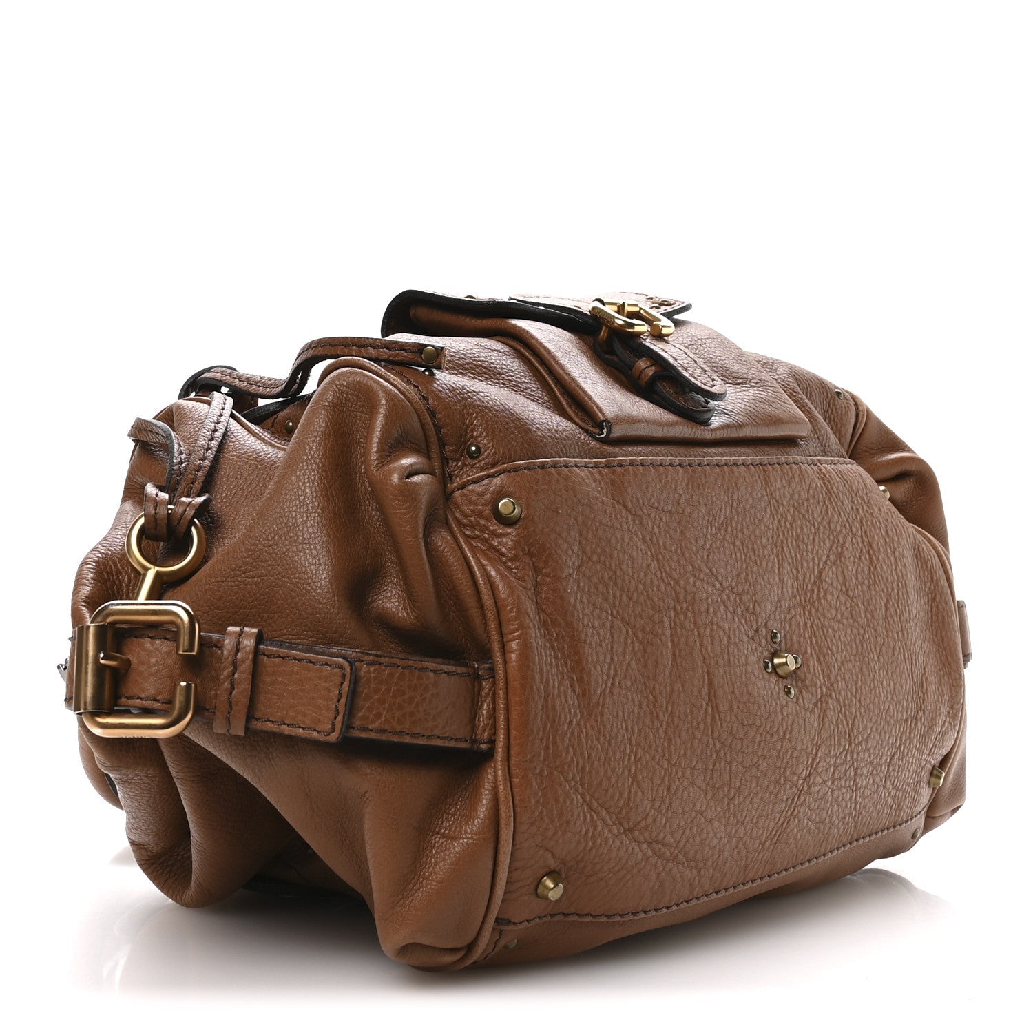 Calfskin Paddington Front Pocket Tote Muscade
