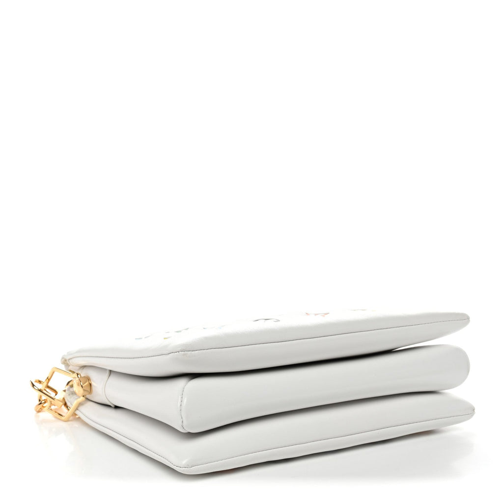 LV x TM Lambskin Embossed Monogram Coussin PM White Multicolor