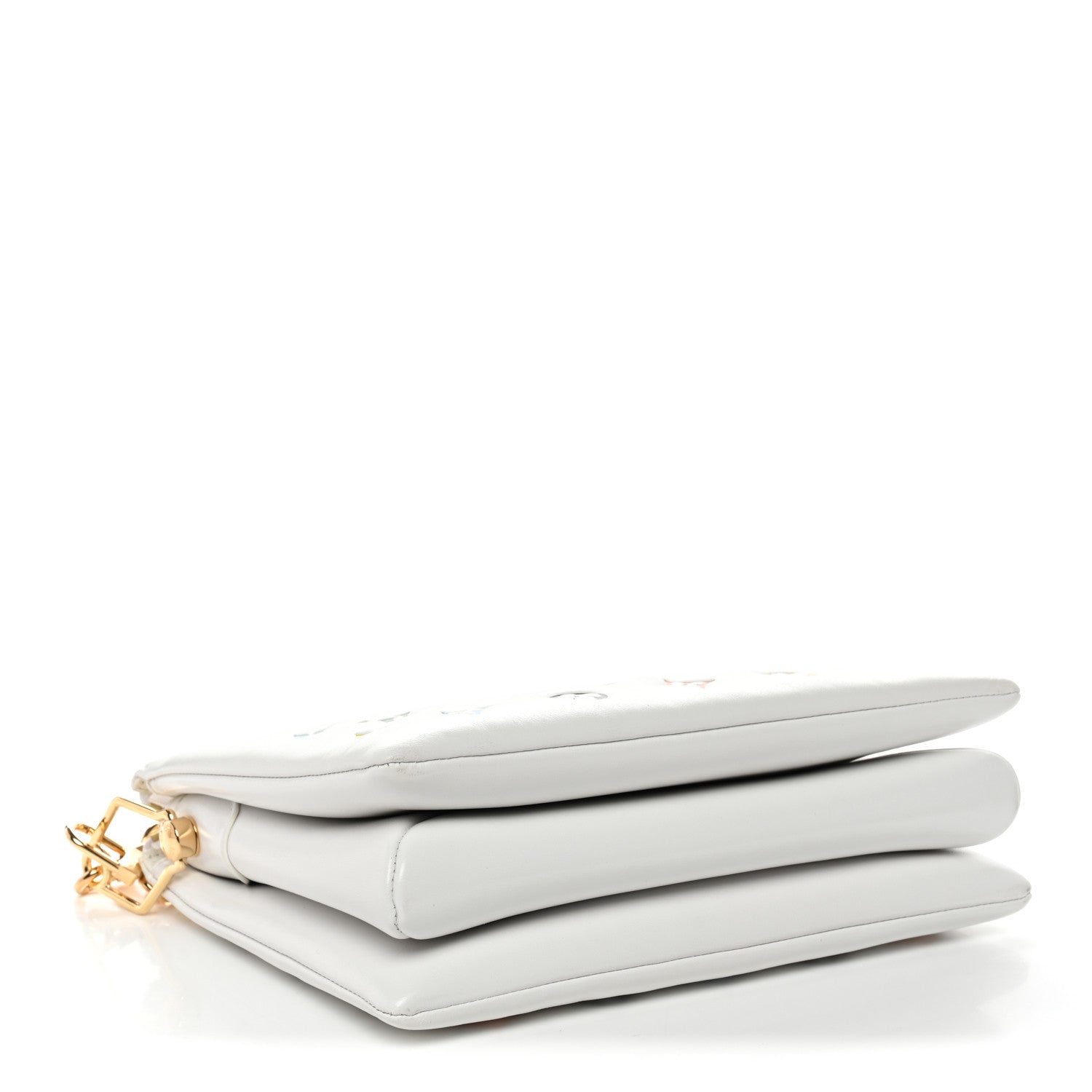 LV x TM Lambskin Embossed Monogram Coussin PM White Multicolor