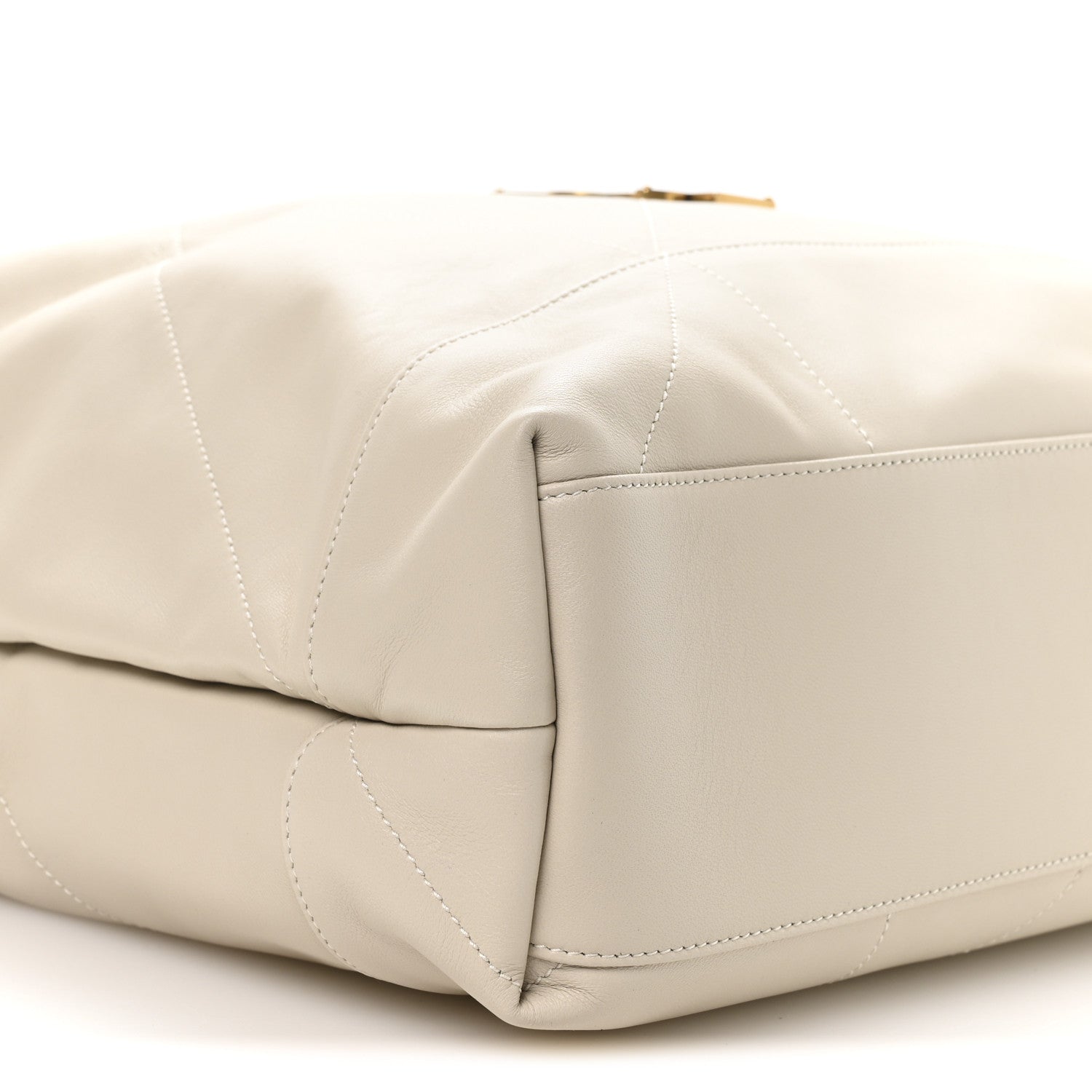 Lambskin Matelasse Monogram Large Jamie 4.3 Pochon Blanc Vintage