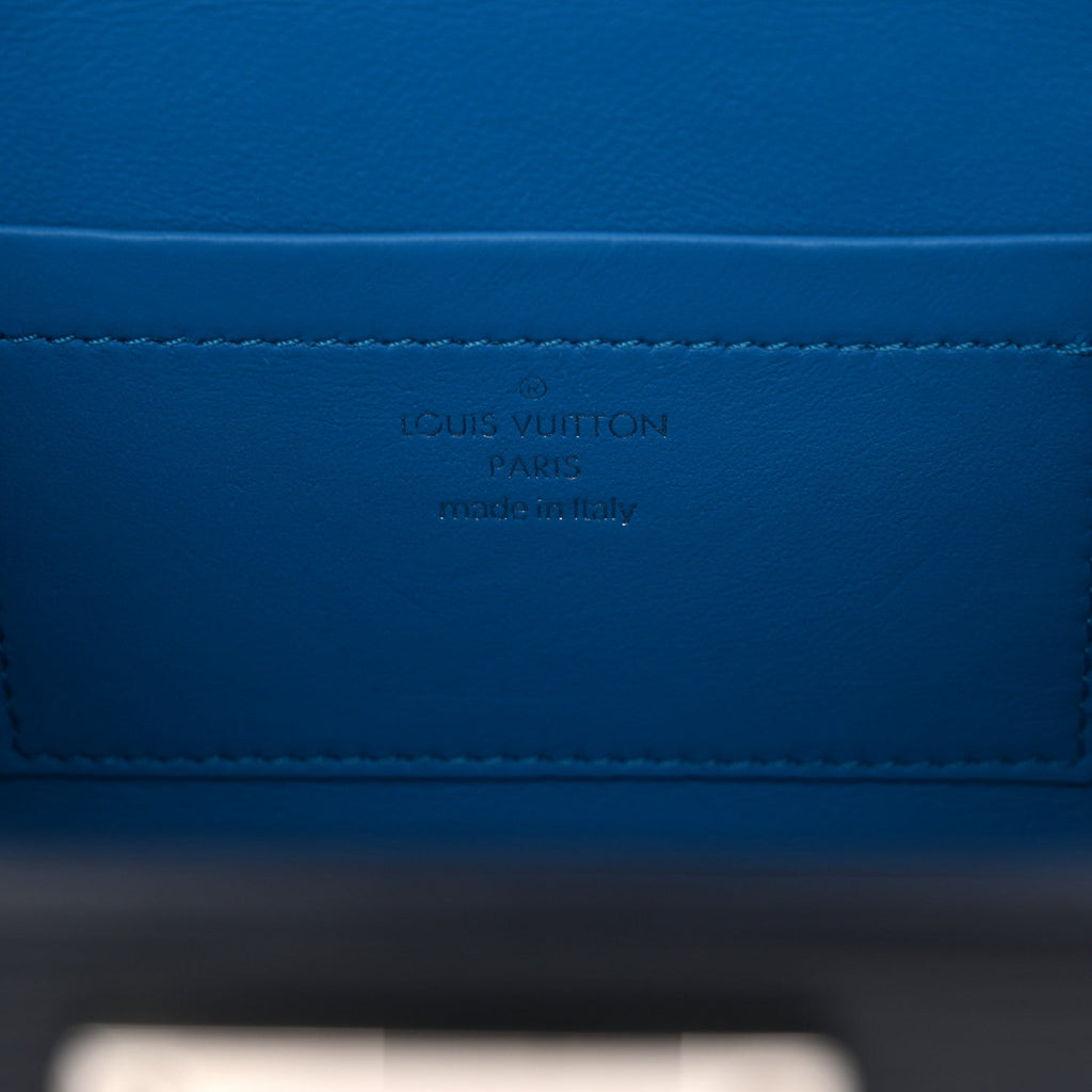 Epi Bleecker Box Indigo Coquelicot