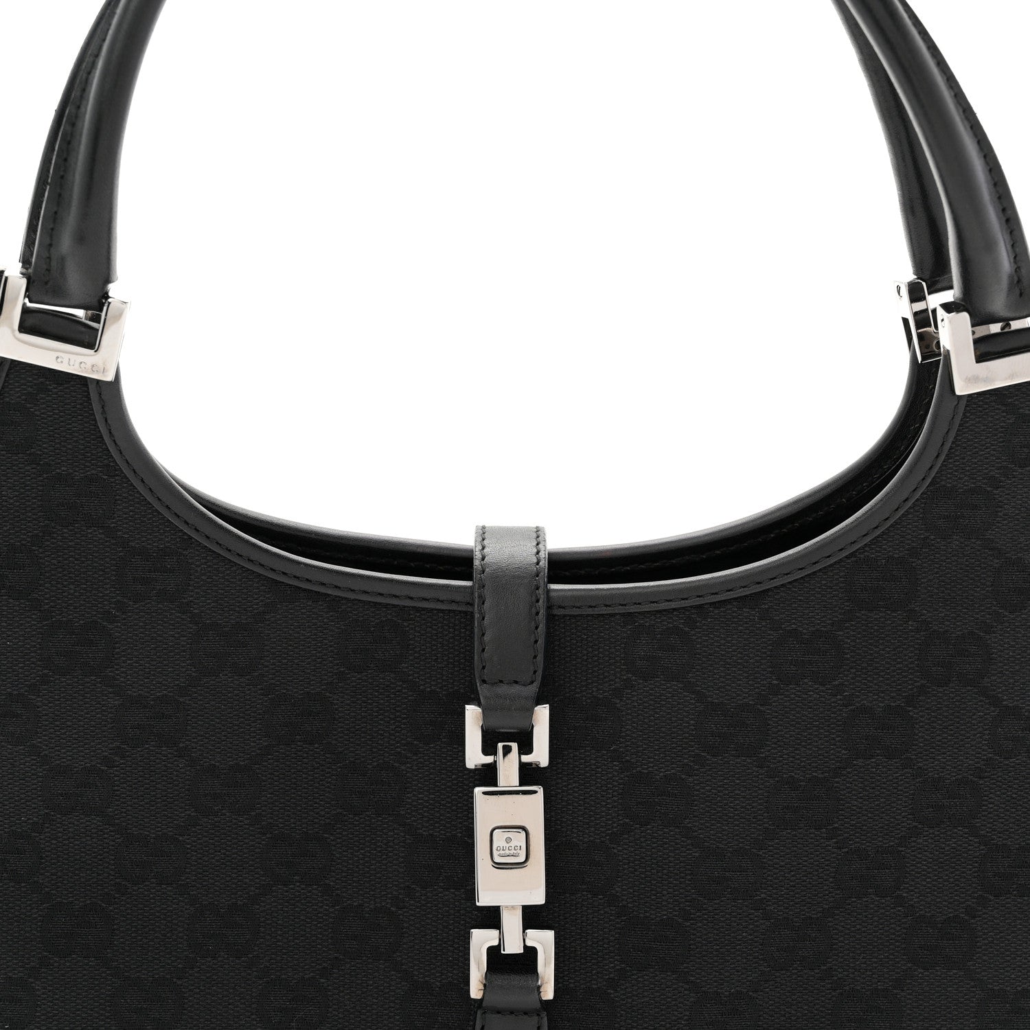 Monogram Bardot Shoulder Bag Black