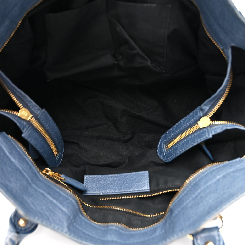 Agneau Giant 12 Gold Hardware Part Time Bleu Persan
